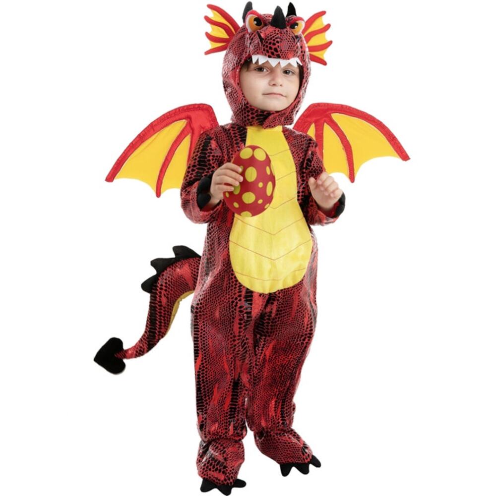 Spooktacular Red Dragon Costume with Wings S